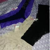 Pink Victoria's Secret Intimates & Sleepwear | 3 Pairs Of Victorias Secret Panties Nwt's | Color: Black/Cream | Size: L