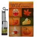 Breeze Decor Scents of Harvest Fall & Autumn Impressions 2-Sided Polyester 19 x 13 in. Flag Set in Orange | 18.5 H x 13 W in | Wayfair