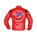 RhinoMacs Akira Manga Series Kaneda Jacket for Men in Faux Leather Biker Jacket (XXS-5XL) (4XL (Size Chart)) Red