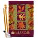 Breeze Decor Bo 3 Fall Leaves 2-Sided Polyester 40 x 28 in. Flag set in Brown/Orange/Red | 40 H x 28 W in | Wayfair BD-HA-HS-113061-IP-BO-D-US17-AM