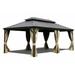 Kozyard Alexander 20 Ft. W x 12 Ft. D Aluminum Patio Gazebo Aluminum/Hardtop/Metal/Steel in Gray | 114.76 H x 240 W x 144 D in | Wayfair WFAHG1220