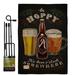 Breeze Decor Hoopy Beer O'clock Happy Hour & Drinks Beverages Impressions 2-Sided Burlap 19 x 13 in. Flag Set in Black | Wayfair