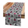 East Urban Home Triangle Table Runner Polyester in Black/Gray/Pink | 120 D in | Wayfair 1501E456196F4E0B9F9C56BDA64797BF