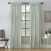 August Grove® Archaeo Sarro Washed Cotton Semi-Sheer Tab Top Curtain Panel 100% Cotton in Green/Blue | 84 H in | Wayfair