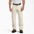 Dickies Men's Relaxed Fit Double Knee Carpenter Painter's Pants - Natural Beige Size 32 (2053)