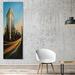 Ebern Designs 'Flatiron Building in Light' Acrylic Painting Print on Wrapped Canvas in Black/Blue | 60 H x 20 W x 1.5 D in | Wayfair