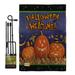 Breeze Decor Halloween Welcome Fall Impressions 2-Sided Polyester 18.5 x 13 in. Flag Set in Black/Brown | 18.5 H x 13 W in | Wayfair