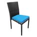 Red Barrel Studio® Bramblecrest Stacking Patio Dining Side Chair w/ Cushion Wicker/Rattan in Black | 37 H x 18 W x 23 D in | Wayfair