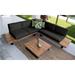 Foundry Select 3 Piece Sectional Seating Group Wood/Metal in Brown | 30 H x 100.5 W x 29 D in | Outdoor Furniture | Wayfair