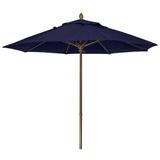 Arlmont & Co. Maria 7.5' Market Umbrella Metal in Blue/Navy | Wayfair 890356A7A6AF4B3FAA57D2CE7AA93E70