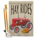 Breeze Decor Bo Hay Rides 2-Sided Polyester 40 x 28 in. Flag set in Brown/Red | 40 H x 28 W x 1 D in | Wayfair BD-HA-HS-113075-IP-BO-D-US18-WA