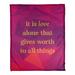 East Urban Home Gemstone Love Inspirational Quote Fleece Blanket Fleece/Microfiber in Pink/Indigo | 50 W in | Wayfair