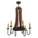 Millwood Pines Suzan 6 - Light Candle Style Wagon Wheel Chandelier Wood/Metal in Black/Brown | Wayfair 64A4950C45674F76AB57AB2711A553B6