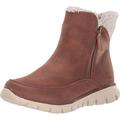 Skechers Women's Synergy Ankle boots, Brown Chestnut Micro Leather Natural Faux Sherpa Csnt, 4 UK