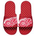 Men's ISlide Red Detroit Wings Blown Up Logo Slide Sandals