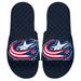 Men's ISlide Navy Columbus Blue Jackets Blown Up Logo Slide Sandals