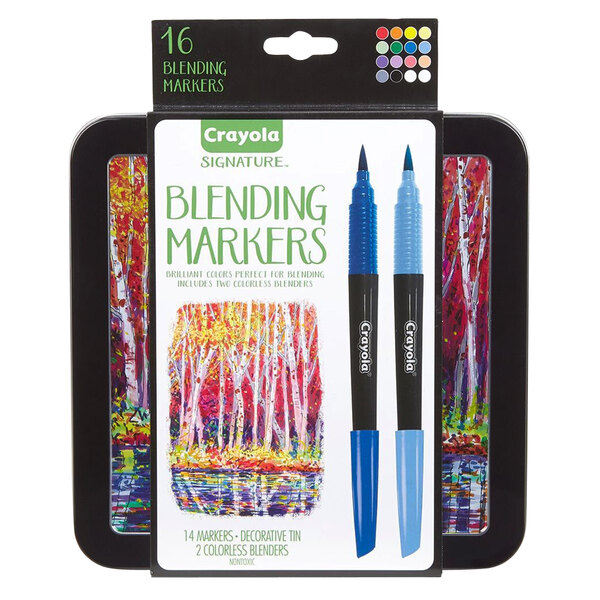 Crayola 586502 Signature Assorted Color Blending Markers - 16/Pack