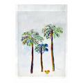 Betsy Drake Interiors Three Palms 2-Sided Garden Flag, Synthetic in White | 18 H x 12.5 W in | Wayfair FL1106