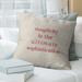 East Urban Home Handwritten Simple & Sophisticated Pillow Polyester/Polyfill/Leather/Suede in Red | 14 H x 14 W x 3 D in | Wayfair