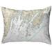 Highland Dunes Routh Muscongus Bay, Me Nautical Map Indoor/Outdoor Lumbar Pillow Polyester/Polyfill blend | 11 H x 14 W x 5 D in | Wayfair