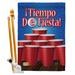 Breeze Decor Tiempo de Fiesta Happy Hour & Drinks Beverages Impressions Decorative 2-Sided 40 x 28 in. Flag Set in Blue/Red | Wayfair