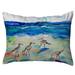 Highland Dunes Santini Betsy's Sandpipers Indoor/Outdoor Lumbar Pillow Polyester/Polyfill blend | 11 H x 14 W x 5 D in | Wayfair