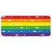 Red 0.1" x 47" L X 19" W Kitchen Mat - East Urban Home Horizontal Striped Flag Design w/ Gay Parade Colors & Little Hearts Dots Multicolor Kitchen Mat 0.1 x 19.0 x 47.0 D | Wayfair