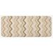 Brown 0.1 x 19 x 47 in Kitchen Mat - East Urban Home Wavy Curvy Lines Flowing In Vertical Direction Swirl Energy Motion Inspired Pale Tan White Kitchen Mat, | Wayfair