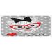 Light Gray 0.1" x 47" L X 19" W Kitchen Mat - East Urban Home Tilted Head Terrier I Love My Yorkie Red Nerd Glasses Love Heart Polka Dots Black White Red Kitchen Mat 0.1 x 19.0 W in black/whiteSynthetics | Wayfair