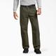 Dickies Men's Relaxed Fit Sanded Duck Carpenter Pants - Rinsed Moss Green Size 42 32 (DU336)