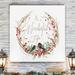 The Holiday Aisle® 'It's A Wonderful Life Bird Wreath' Wrapped Canvas Graphic Art on Canvas Canvas, Solid Wood in White | 10 H x 10 W in | Wayfair