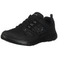 Skechers SUMMITS - NEW WORLD, Girl's Low-Top Trainers, Black (Black Leather/Mesh/Black Trim Bbk), 3 UK (36 EU)