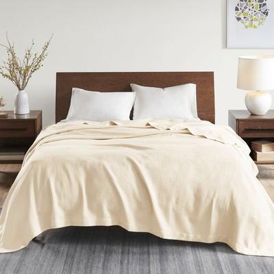 Manila Egyptian Cotton Blanket, Full / Queen, Cream