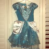 Disney Costumes | Little Girls Disney Cinderella Dress | Color: Blue | Size: 4-6x