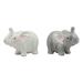 Ebros Gift Romance in the Savanna Kissing Elephant Couple Ceramic Salt & Pepper Shaker Set Glass/Ceramic in White | 3 H x 3.75 W x 2 D in | Wayfair