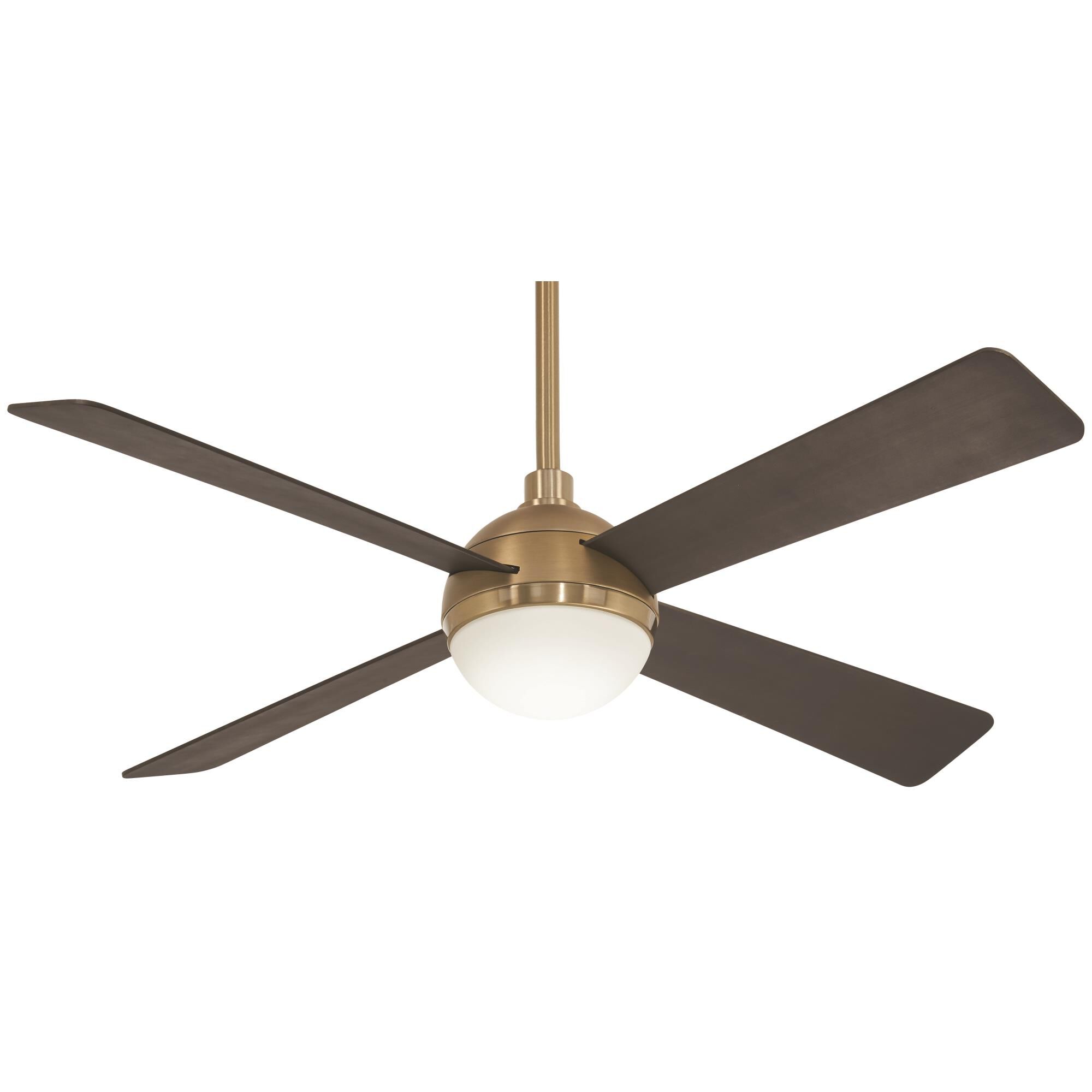 Minka Aire Orb 54 Inch Ceiling Fan with Light Kit - F623L-BBR/SBR