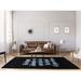 Black 60 x 0.4 in Area Rug - East Urban Home The Biggest Adventure Quote Chalkboard Style Poly Chenille Rug | 60 W x 0.4 D in | Wayfair
