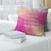 East Urban Home Faux Gemstone Try To Be A Rainbow Quote Pillow Cover Polyester in Pink | 26 H x 26 W x 0.5 D in | Wayfair