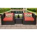 Barbados 3 Piece Outdoor Wicker Patio Furniture Set 03a in Tangerine - TK Classics Barbados-03A-Tangerine