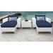 Miami 5 Piece Outdoor Wicker Patio Furniture Set 05e in Navy - TK Classics Miami-05E-Navy