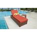 Laguna Chaise Outdoor Wicker Patio Furniture w/ Side Table in Tangerine - TK Classics Laguna-1X-St-Tangerine