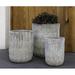 Campania International Eero 3-Piece Glazed Terracotta Pot Planter Set Clay & Terracotta in Gray | 23.25 H x 21 W x 21 D in | Wayfair 6614-16703