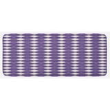 Indigo 0.1 x 19 W in Kitchen Mat - East Urban Home Geometric Shapes Rhombus Rectangles In Vivid Color Scheme w/ Zigzags Dark Purple Lavender Kitchen Mat Synthetics | Wayfair