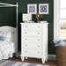 Viv + Rae™ Fraser 5 Drawer 36.25" W Chest Wood in White | 53.5 H x 36.25 W x 18.5 D in | Wayfair 75B611C88C804FA1B0E4FE21A973B8E7