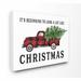 The Holiday Aisle® Look A Lot Like Christmas Plaid Truck - Textual Art Print Canvas in White | 36 H x 48 W x 1.5 D in | Wayfair