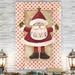 The Holiday Aisle® Polka Dot Love Santa by Parvez Taj - Wrapped Canvas Painting Print Canvas, Solid Wood in Red | 12 H x 8 W x 1 D in | Wayfair