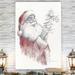 The Holiday Aisle® Santa's Touch by Parvez Taj - Wrapped Canvas Drawing Print Canvas, Solid Wood in Gray | 27 H x 18 W x 1 D in | Wayfair