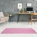 Pink 96 x 0.4 in Area Rug - East Urban Home Monochrome Minimalist Trees Light/Area Rug Chenille | 96 W x 0.4 D in | Wayfair