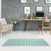 Blue 108 x 0.4 in Area Rug - East Urban Home Light Skyscrapers/Green/Light Gray Area Rug Chenille | 108 W x 0.4 D in | Wayfair