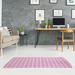 Pink 108 x 0.4 in Area Rug - East Urban Home Classic Skyscrapers Light/Area Rug Chenille | 108 W x 0.4 D in | Wayfair